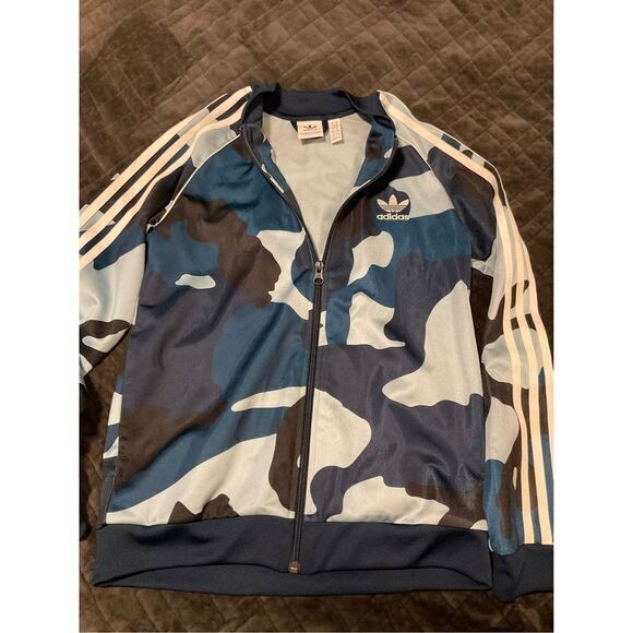 Adidas track‎ Jacket tri foil boys medium camouflage - Picture 1 of 3